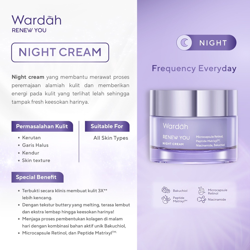 Wardah Renew You | Facial Wash Day Night Cream