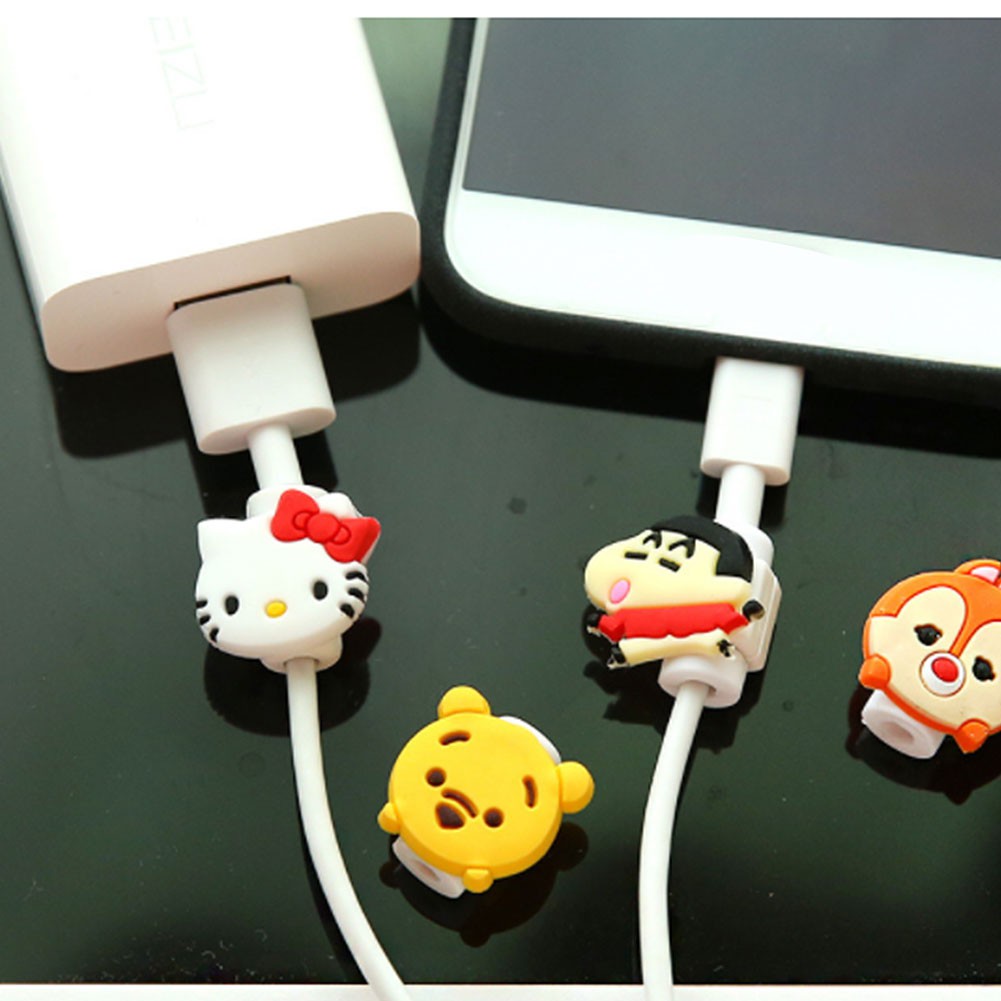 【SALE】Cover Pelindung Kabel Data/Charger Motif Kartun Bahan Plastik