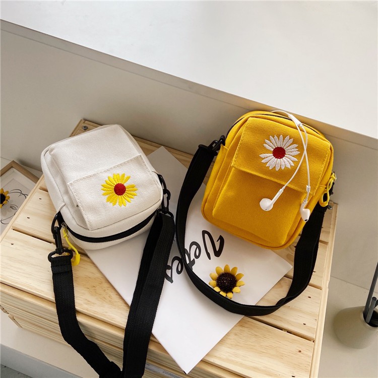 TM-19 tas selempang kecil mini sling bag wanita import korea jepang sunflower