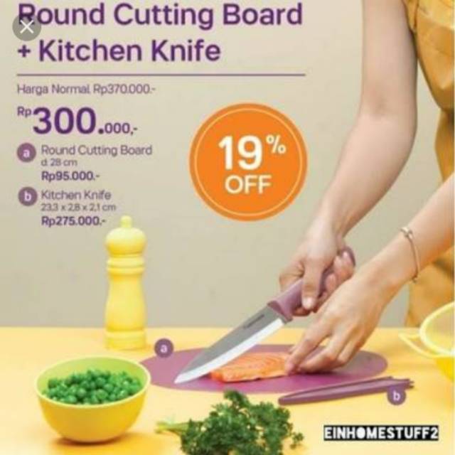 

Round cutting board + knife