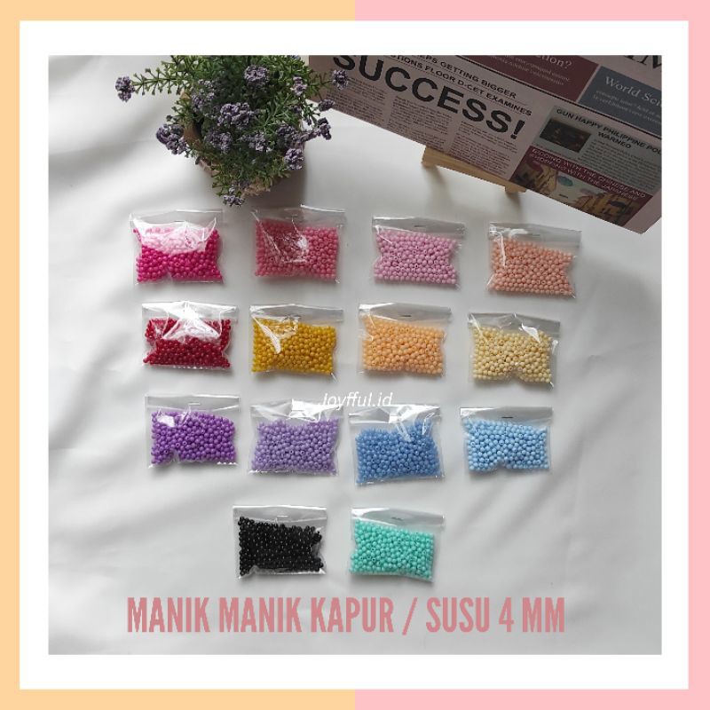 PART 1 - Manik Manik Mute Susu 4mm untuk DIY Gelang Kalung Cincin