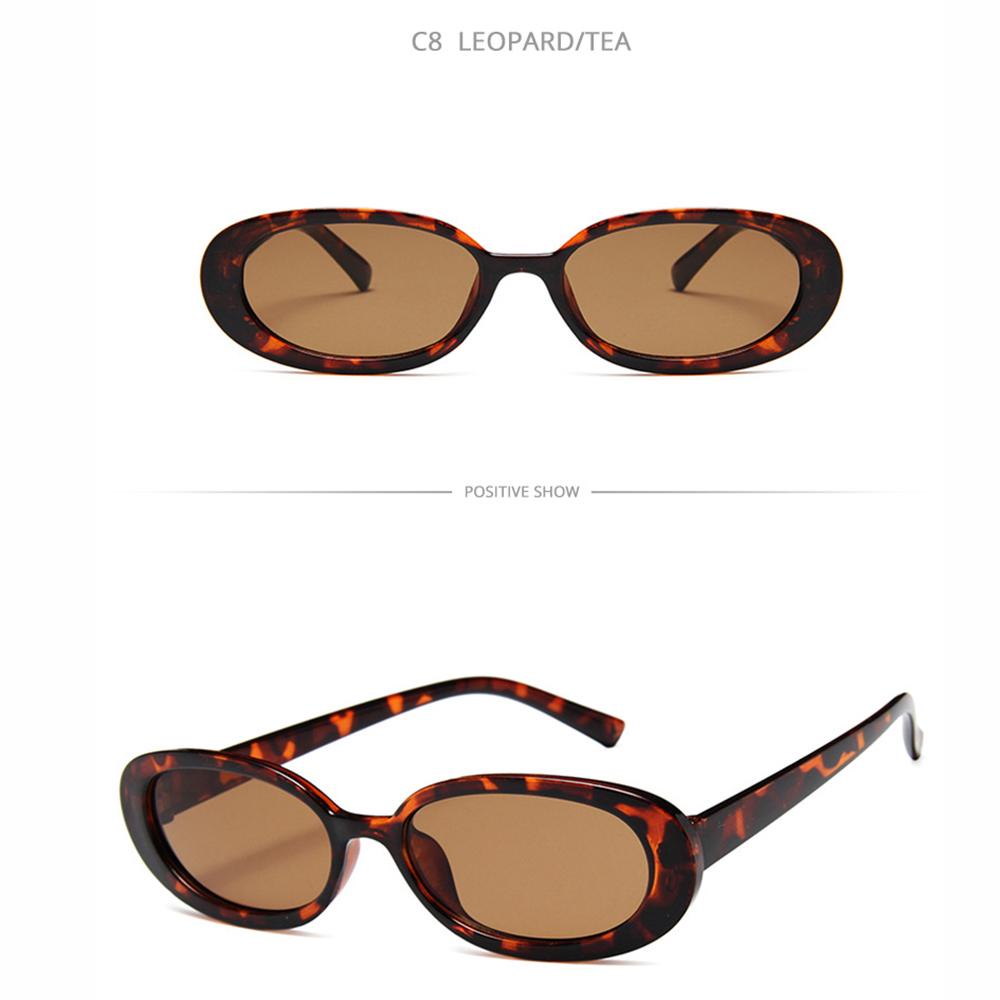 AUGUSTINA Kacamata Oval Cewek Cowok Retro Kecil Shades Classic Vintage Eyewear