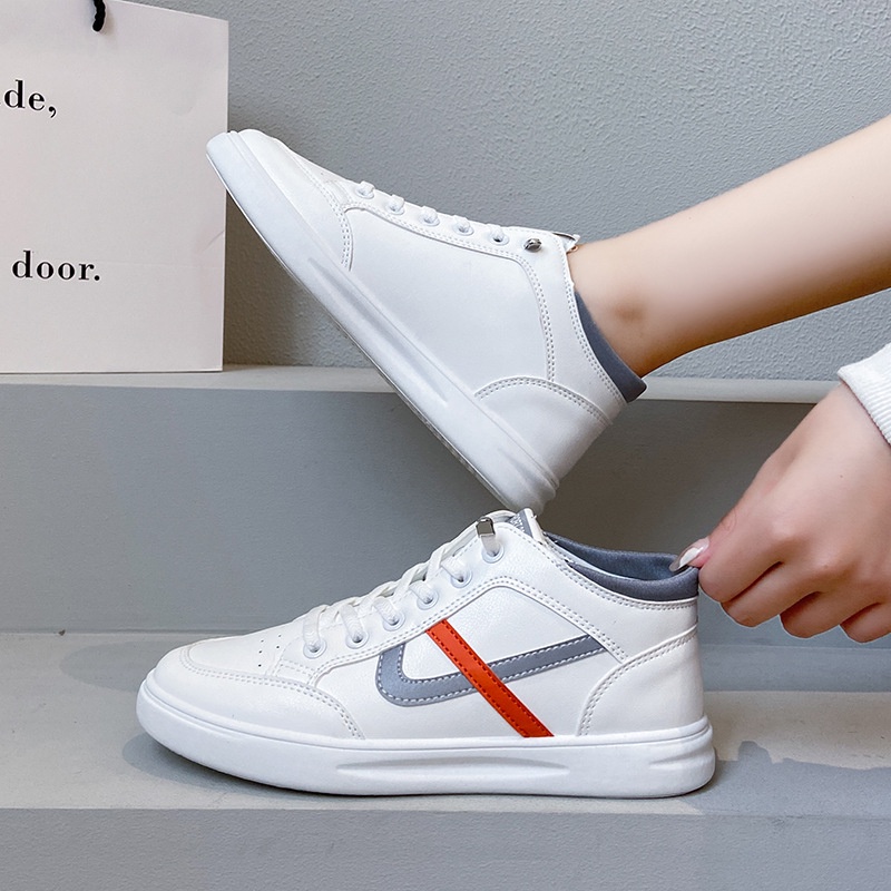 COD POS 6809 Sepatu Sneakers Wanita Import Casual Sport Putih Kanvas