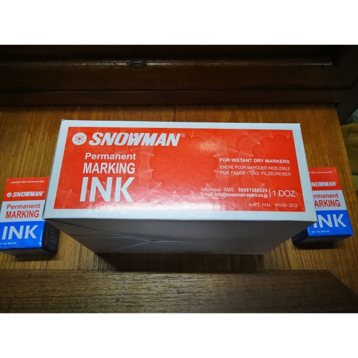 

TULIS-ALAT- GROSIR MURAH ! REFILL/ ISI TINTA PERMANENT MARKING SNOWMAN -ALAT-TULIS.