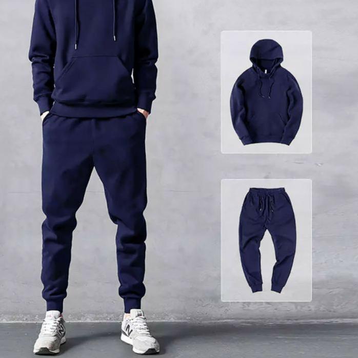 Hot Sale - STELAN SWEATER HOODIE + CELANA JOGGER PRIA DEWASA BAJU TRAINING SET TRAINING COWOK POLOS 