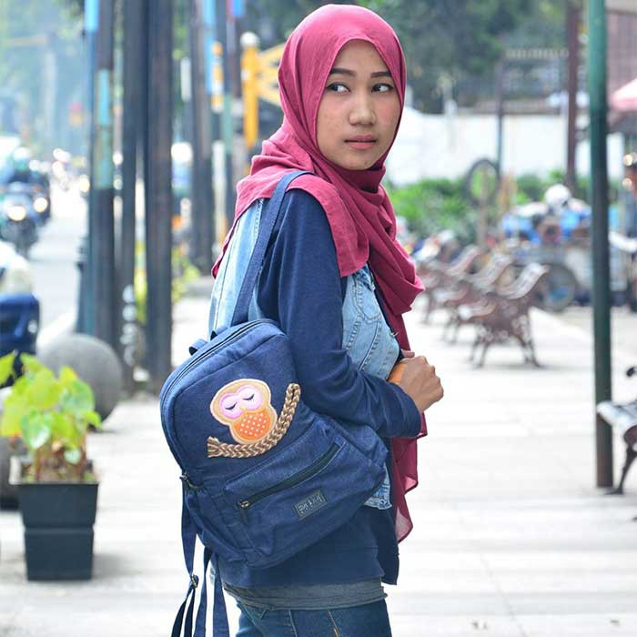 Tas Jeans Ransel Mini Maika etnik Teenage MB SAMBANG untuk Wanita