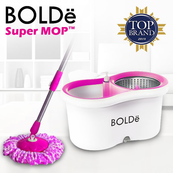 BOLDe Super Mop Athena M169X Alat Pel Lantai BONUS Refill Kain Pel Microfiber