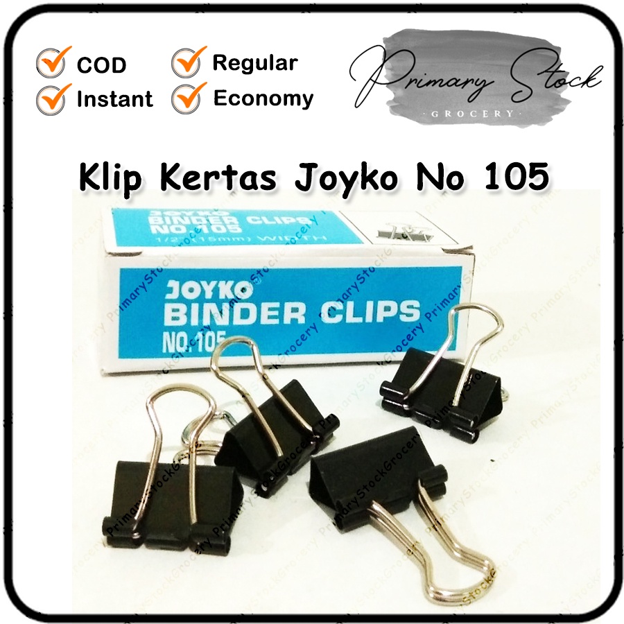 

Binder Clip 105 Klip Kertas 1 Pak Penjepit Kertas Joyko