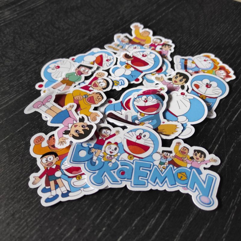 

stiker kertas karakter Doraemon 18pcs stiker aksesoris