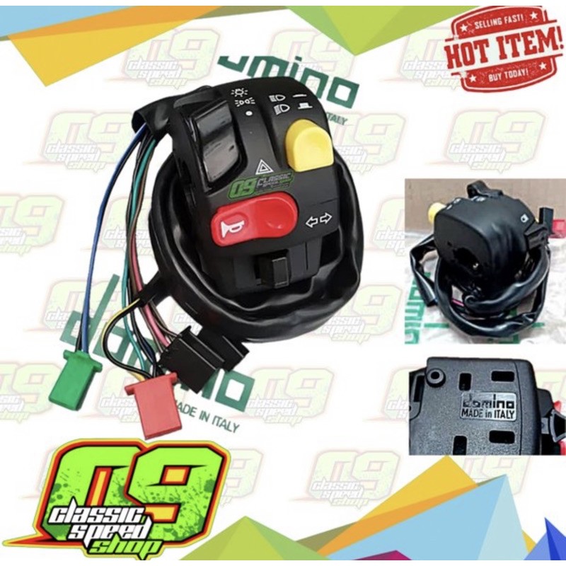 HOLDER SAKLAR KIRI DOMINO MODEL KTC UNIVERSAL SEMUA JENIS KENDARAAN MOTOR (SAKLAR KIRI KTC)