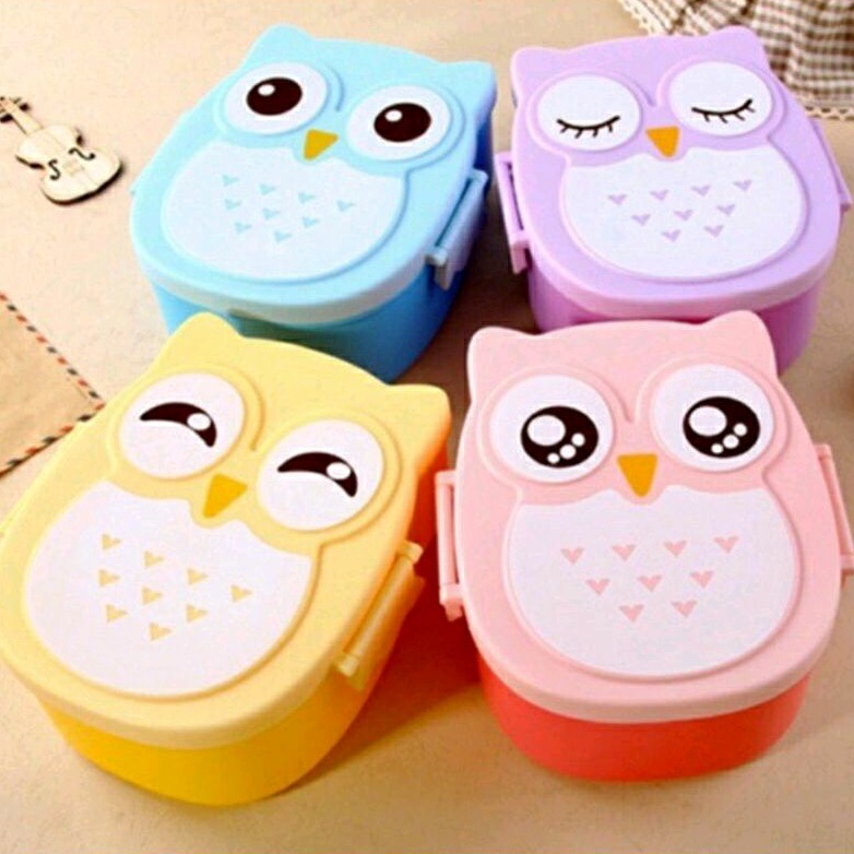 Lunch Box Bekal Owl Tempat Makan Cute Owl