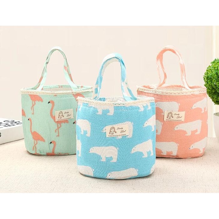 Travelmate Tas Bekal Lunch Bag Rantang Kotak Makan Cooler Bag Klasik  6 MOTIF penahan panas/dingin