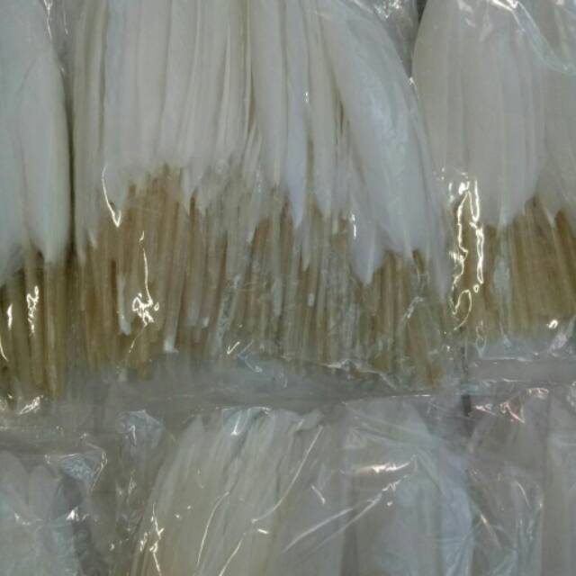 Bulu ayam tegak putih hiasan aksesoris