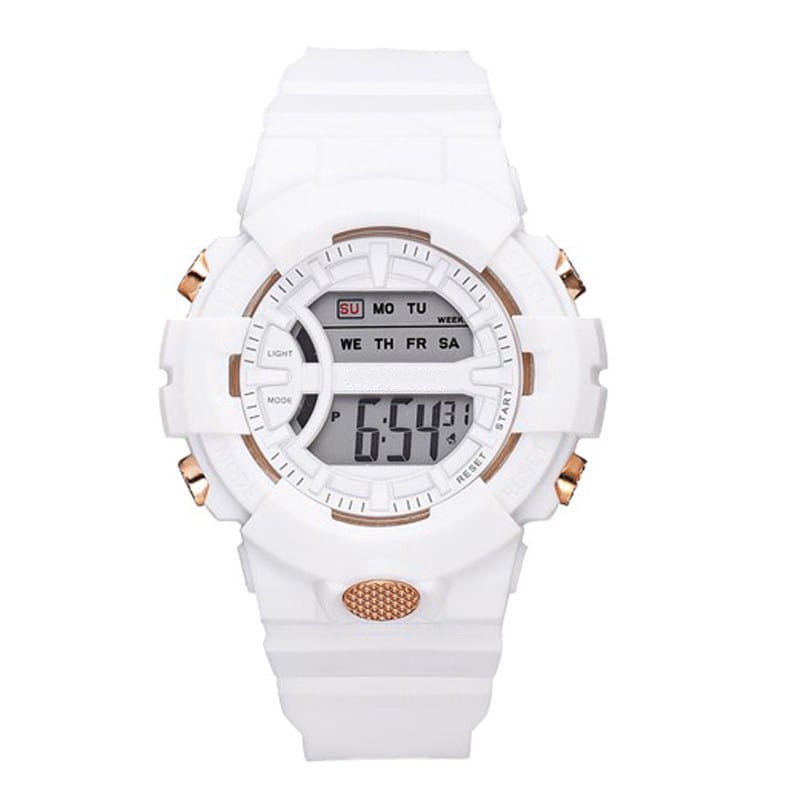 COD - J5040 Jam Tangan Couple Sport / Jam Tangan Wanita Korea Style Digital / Jam Tangan Unisex-Putih