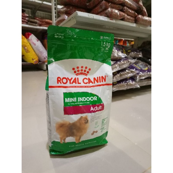 Makanan Anjing Royal canin Mini indoor Adult 1,5kg dog food