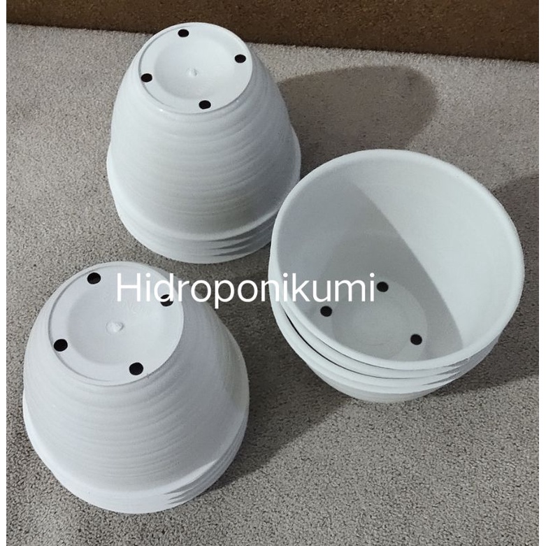 Pot madu 12 cm PUTIH Tawon Plastik Vas Bunga