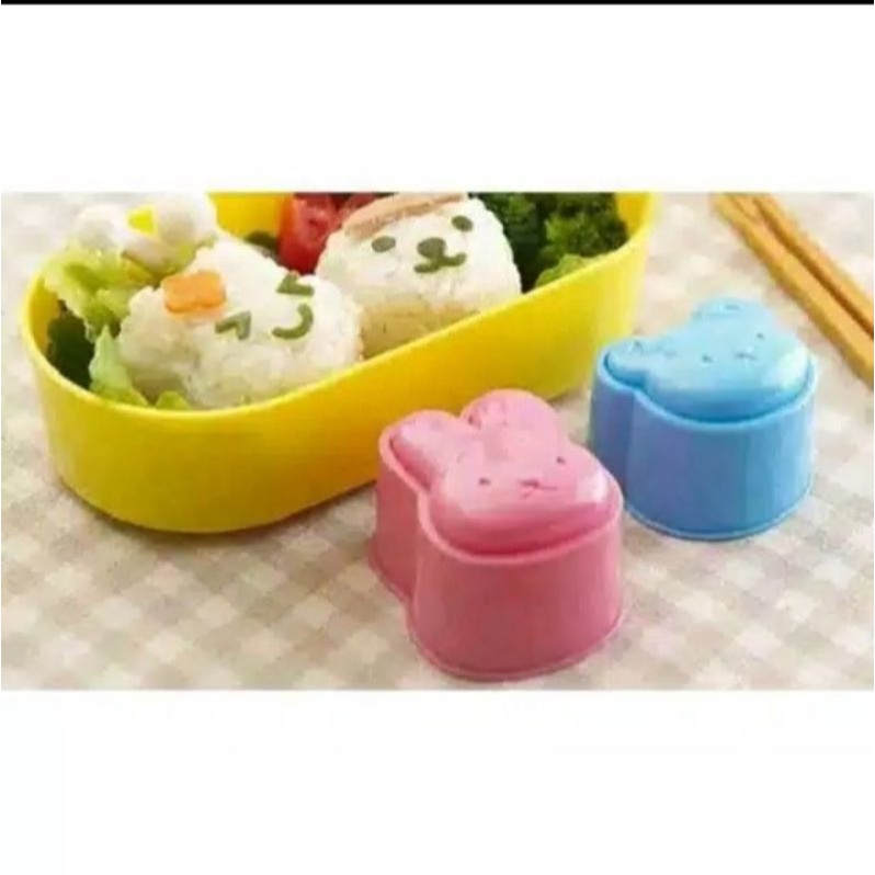 Cetakan nasi 3in1 ricemold onigiri bento beruang hello kitty animal gajah ikan snoopy burung lucu