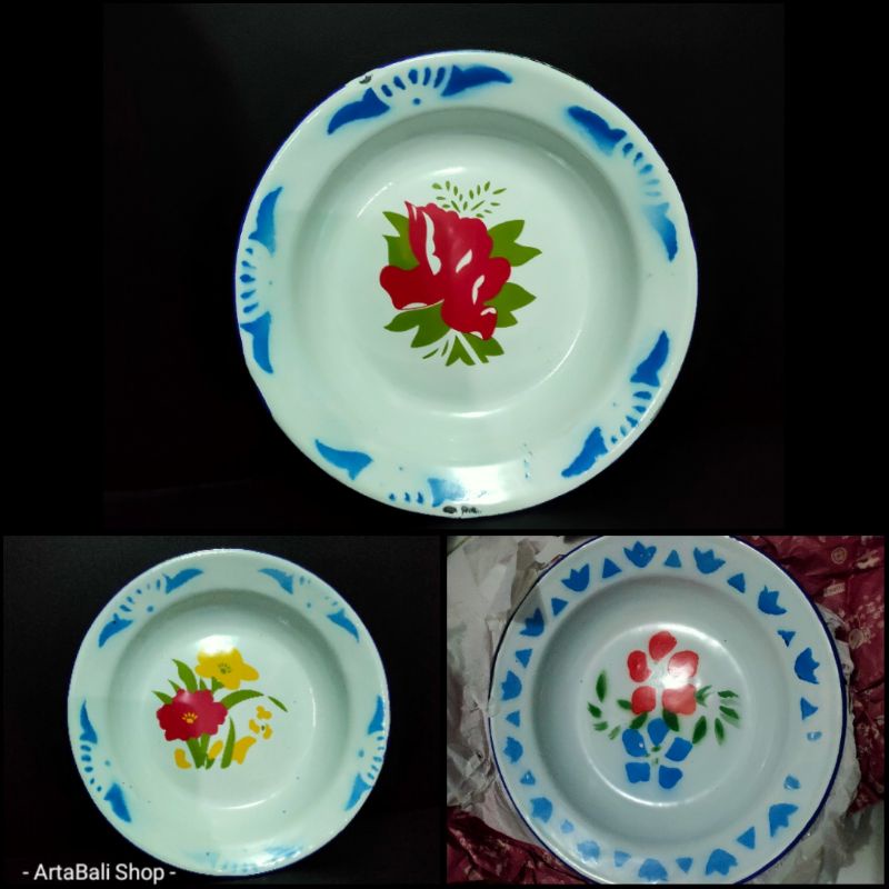 Piring Seng/ Piring Enamel/ Piring Jadul