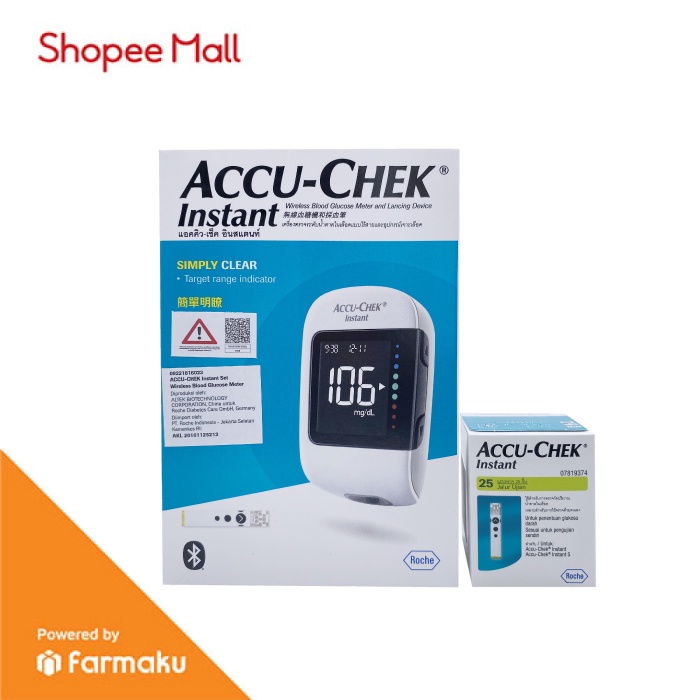 Jual Accu Chek Instant Paket Alat Cek Tes Gula Darah Alat Strip