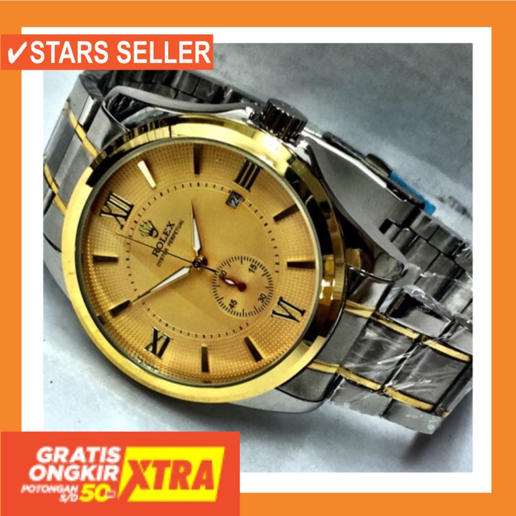 JAM COWOK MASA KINI MURAH TERBARU GSHOK HITAM / Jam Tangan Rolex | Big | Romawi | Chrono Date