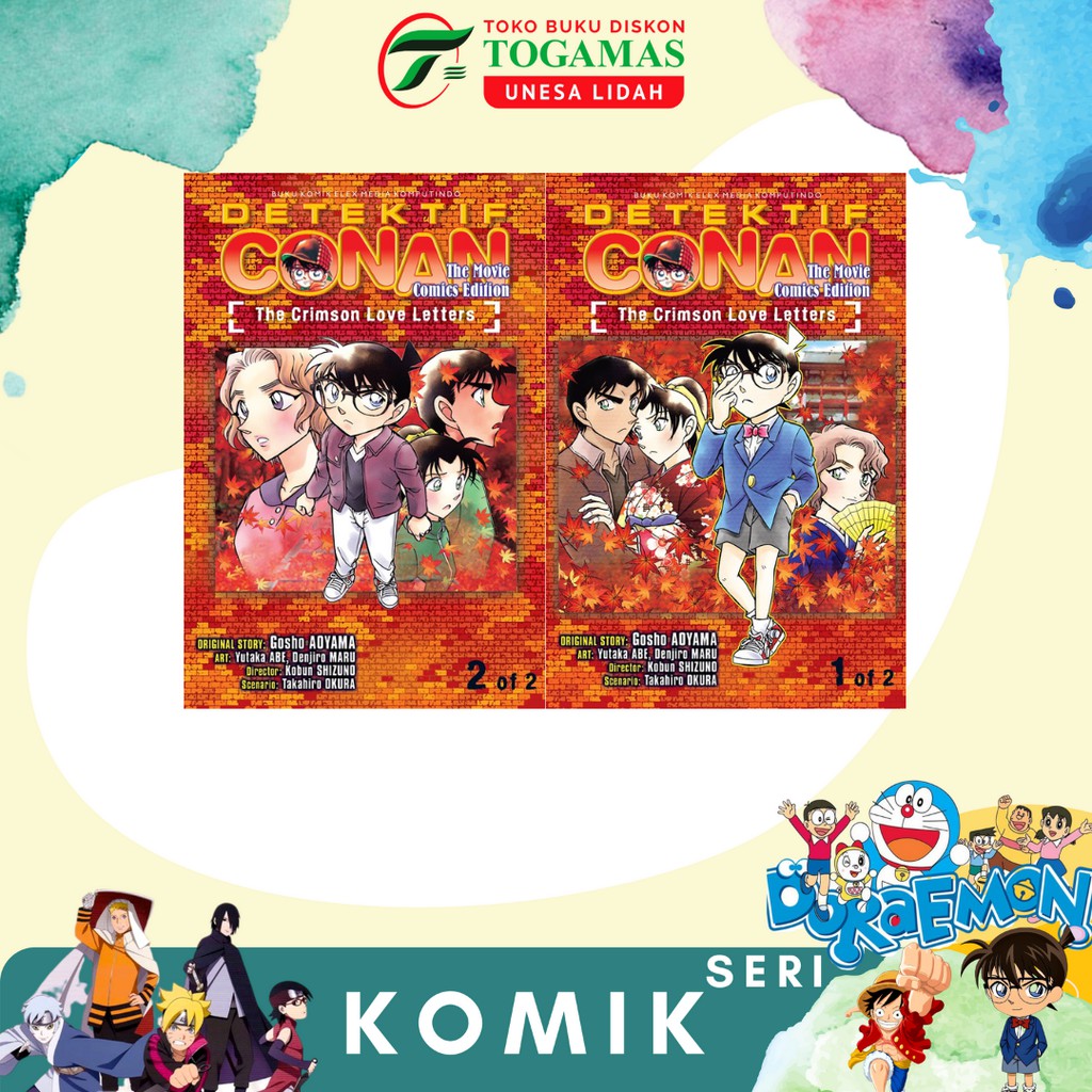 DETEKTIF CONAN: THE CRIMSON LOVE LETTER 01, 02, LIGHT NOVEL KARYA AOYAMA GOSHO