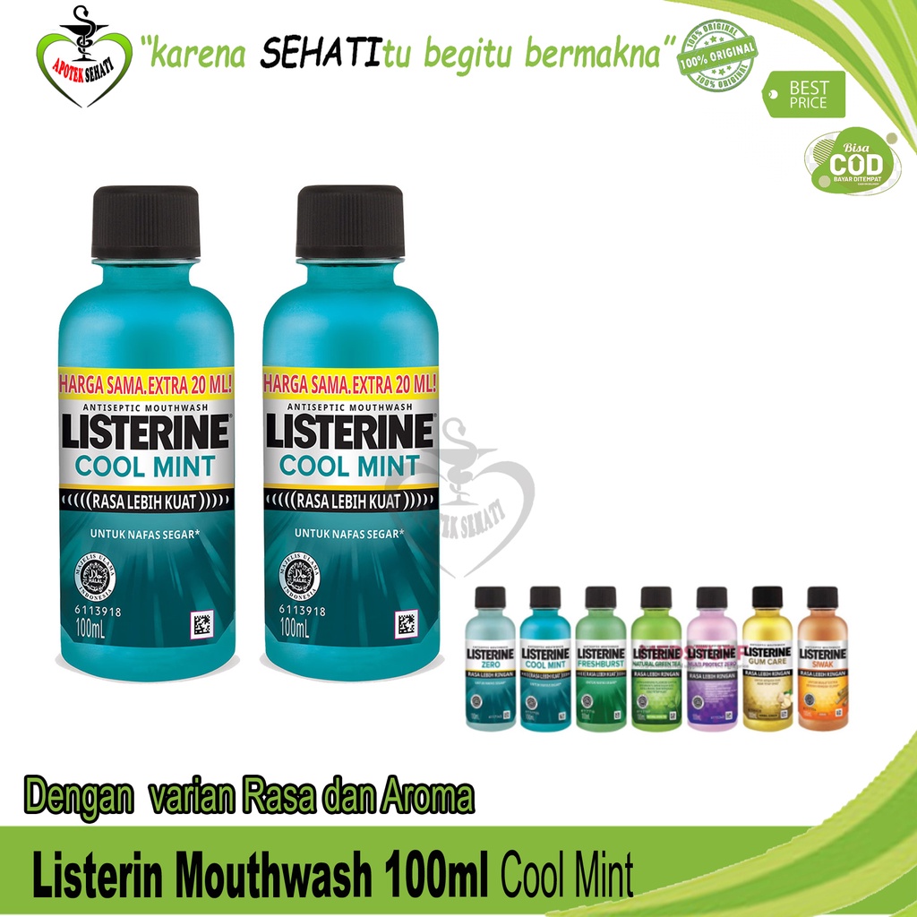 Listerin Obat Kumur 100ml Antiseptik Sariawan Bau Mulut Mouthwash