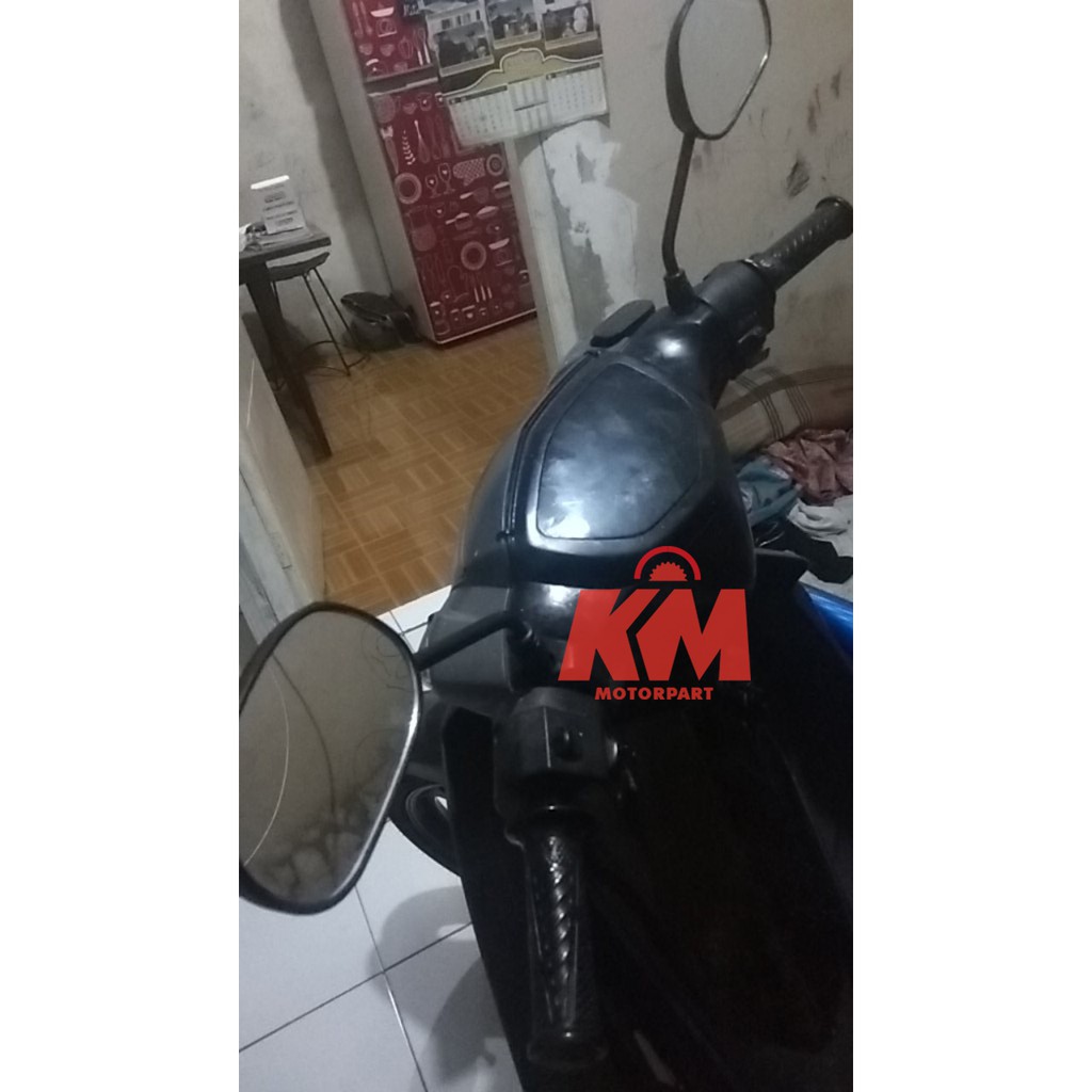 Kaca Spion Motor Tangkai Panjang Untuk YAMAHA Model Mio Hitam Spion Variasi Aksesoris Motor Jupiter