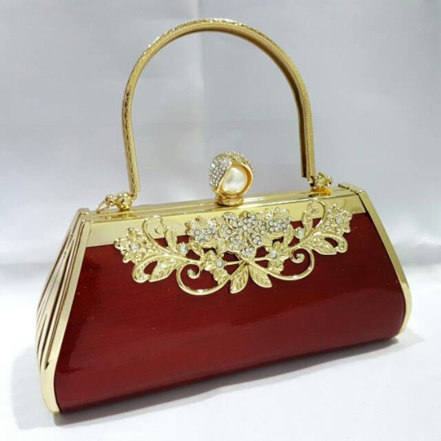 Clutch Pesta Farnell Wanita (gagang bisa lepas) Tas Kondangan Glitter Glossy 2885/2892