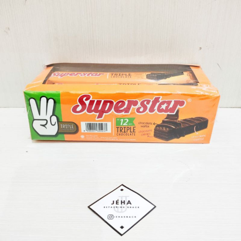 

[ SNACK ] Wafer Superstar ( Superman ) Triple Chocolate isi 12pcs