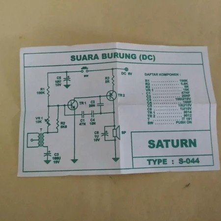 PCB Suara Burung DC S-044