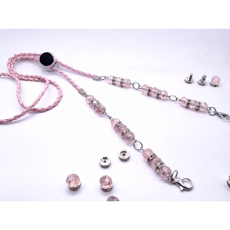 tali masker konektor hijab premium batu kristal 8mm Strap mask chain lanyards gantungan tali masker