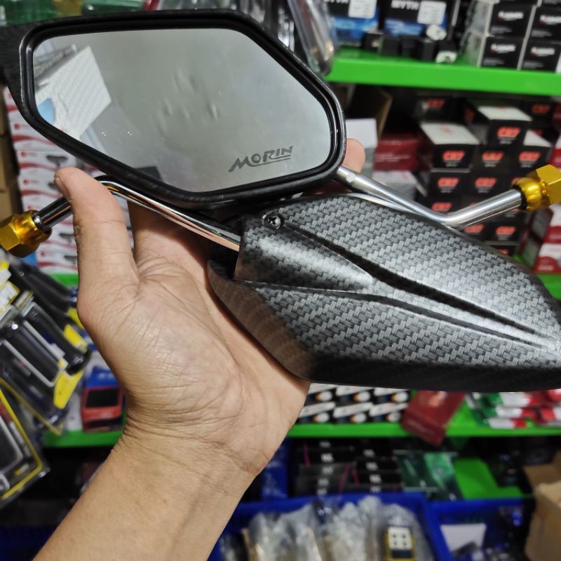 spion model Jupiter z new atau mx drat Yamaha carbon tangkai chrome sedang