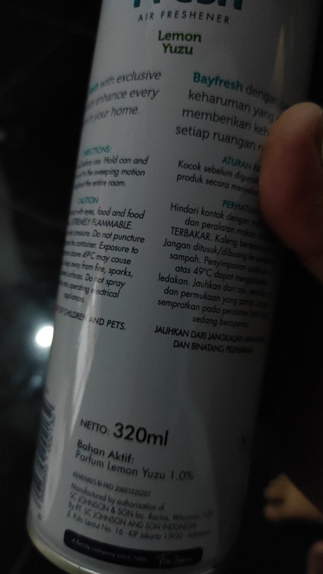 Bayfresh Aerosol Lemon 320 Ml