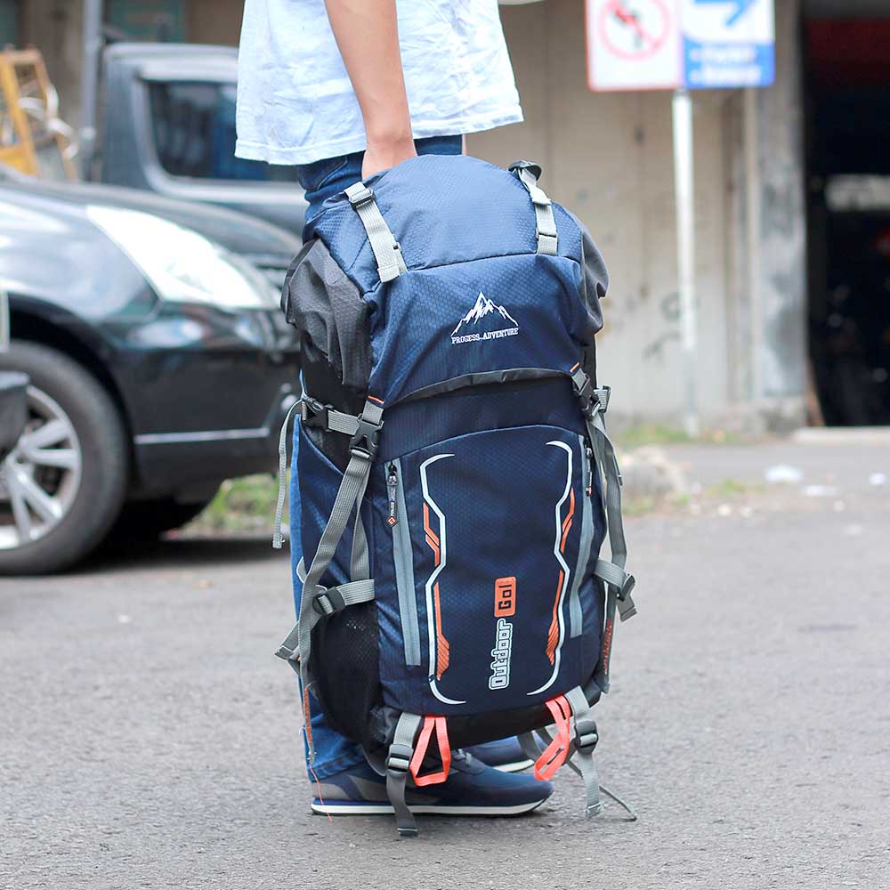 Justrue Lupus Tas Gunung 60 Liter Ransel Keril 60L Biru 123