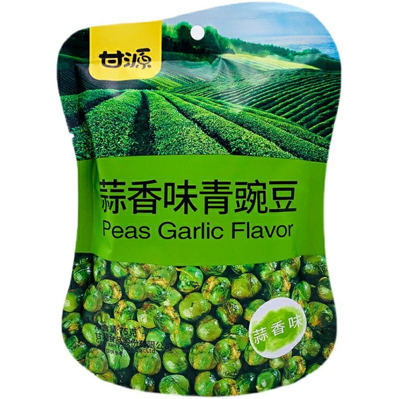 Gan Yuan Snack Kacang Polong Garlic/Peas Garlic Flavor 75g 甘源 蒜香味青豌豆