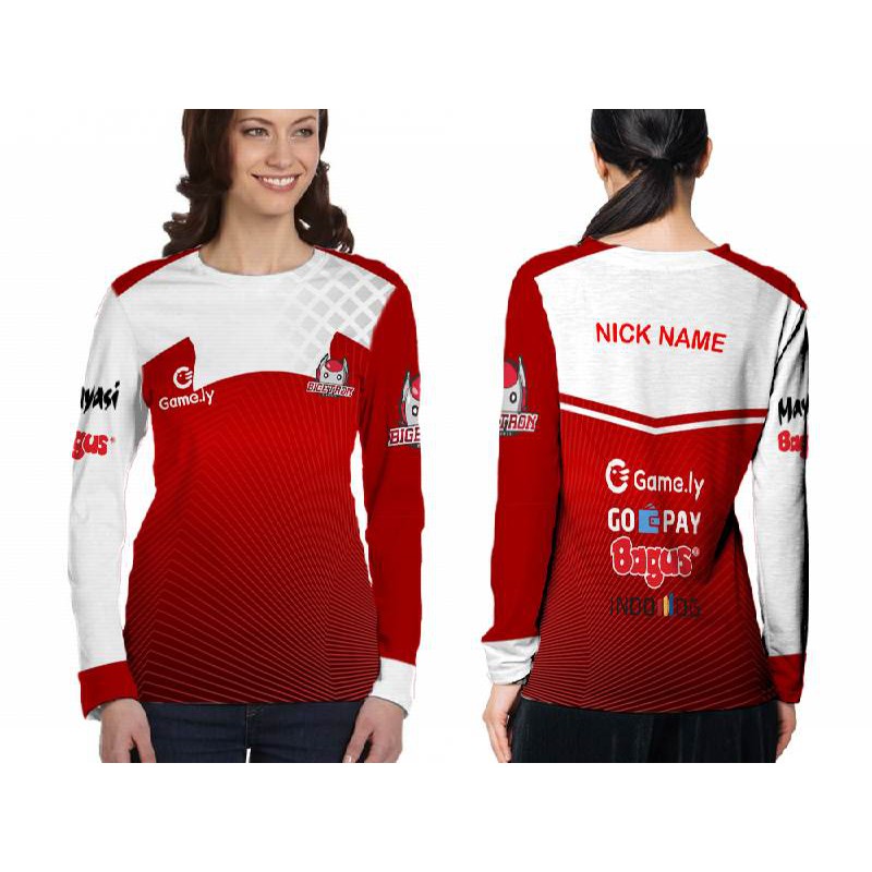 [Riashop] Kaos BIGETRON Panjang | Longsleeve Shirt Wanita BIGETRON | BIGETRON - FS