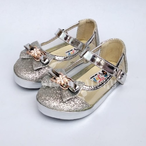 Sepatu anak perempuan balet mika motif pita  lucu terbaru