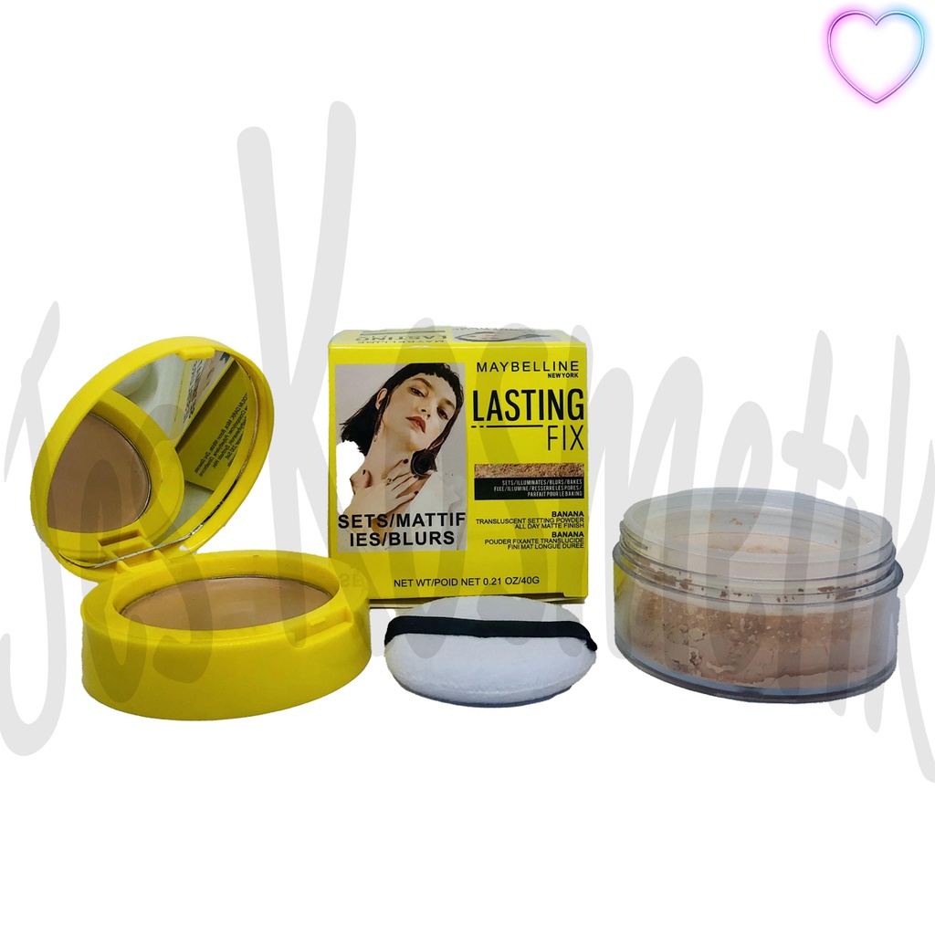 MYB Bedak Tabur &amp; Bedak Basah Fit Me / Banana / SuperStay 2 in 1 Make Up / Grosir Kosmetik