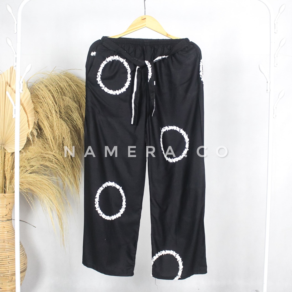Celana Tidur Kulot Panjang Wanita Tie Dye Jumbo All Size Full Rayon