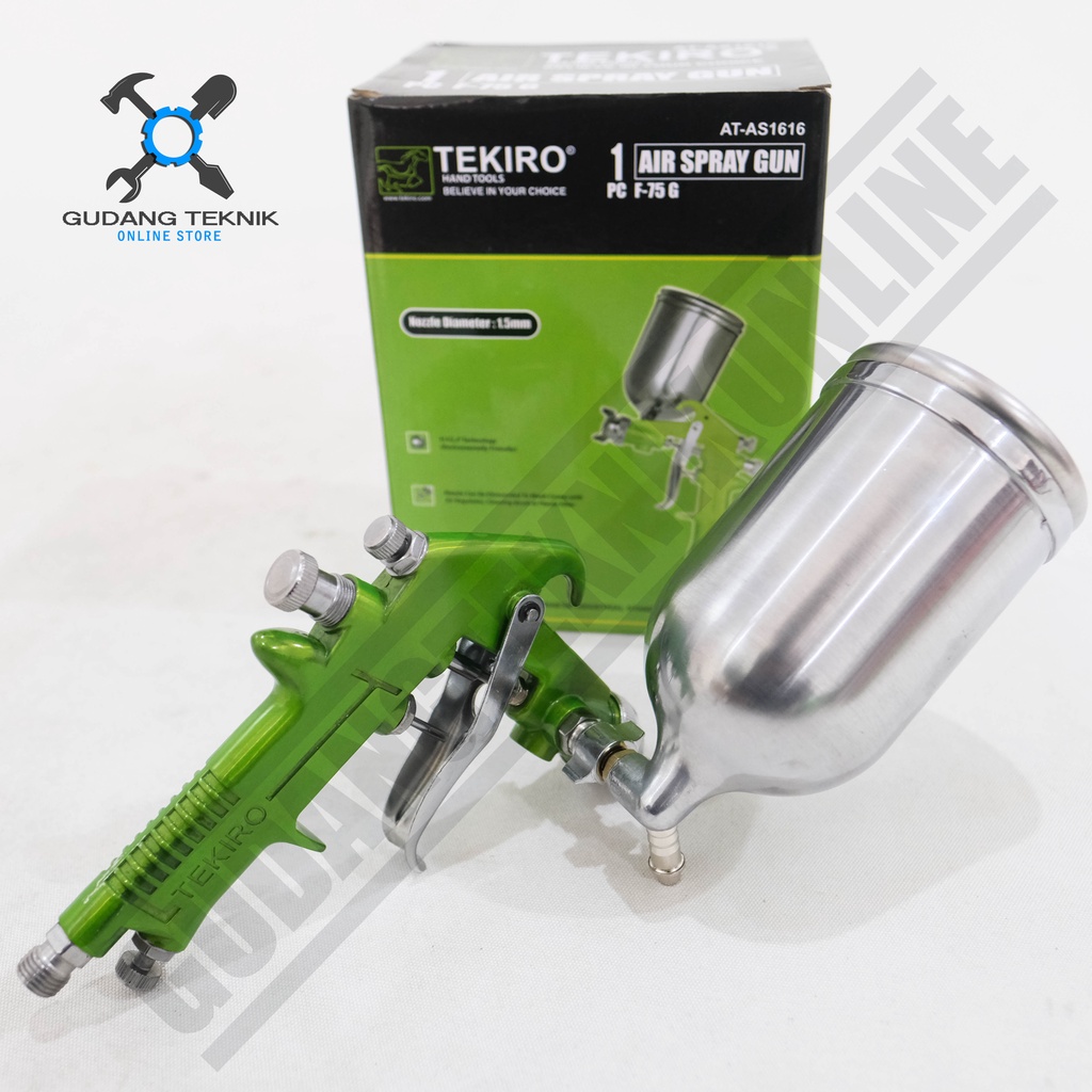 Spray Gun Tabung Atas Tekiro F-75G / Alat Semprot Cat Tekiro F 75G - Spraygun Tekiro F75 G