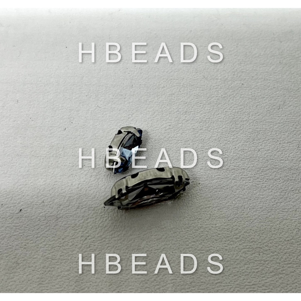 CBG707 | 1 gross Mata 7x15mm cangkang acrylic diamond jahit
