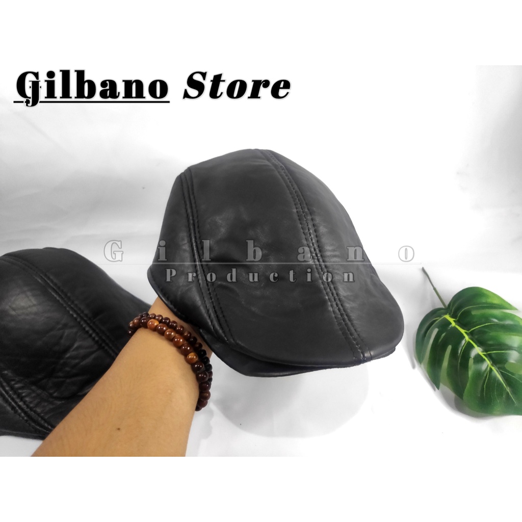 TOPI PRIA KULIT ASLI MODEL PET TOPI PET KULIT ASLI GARUT