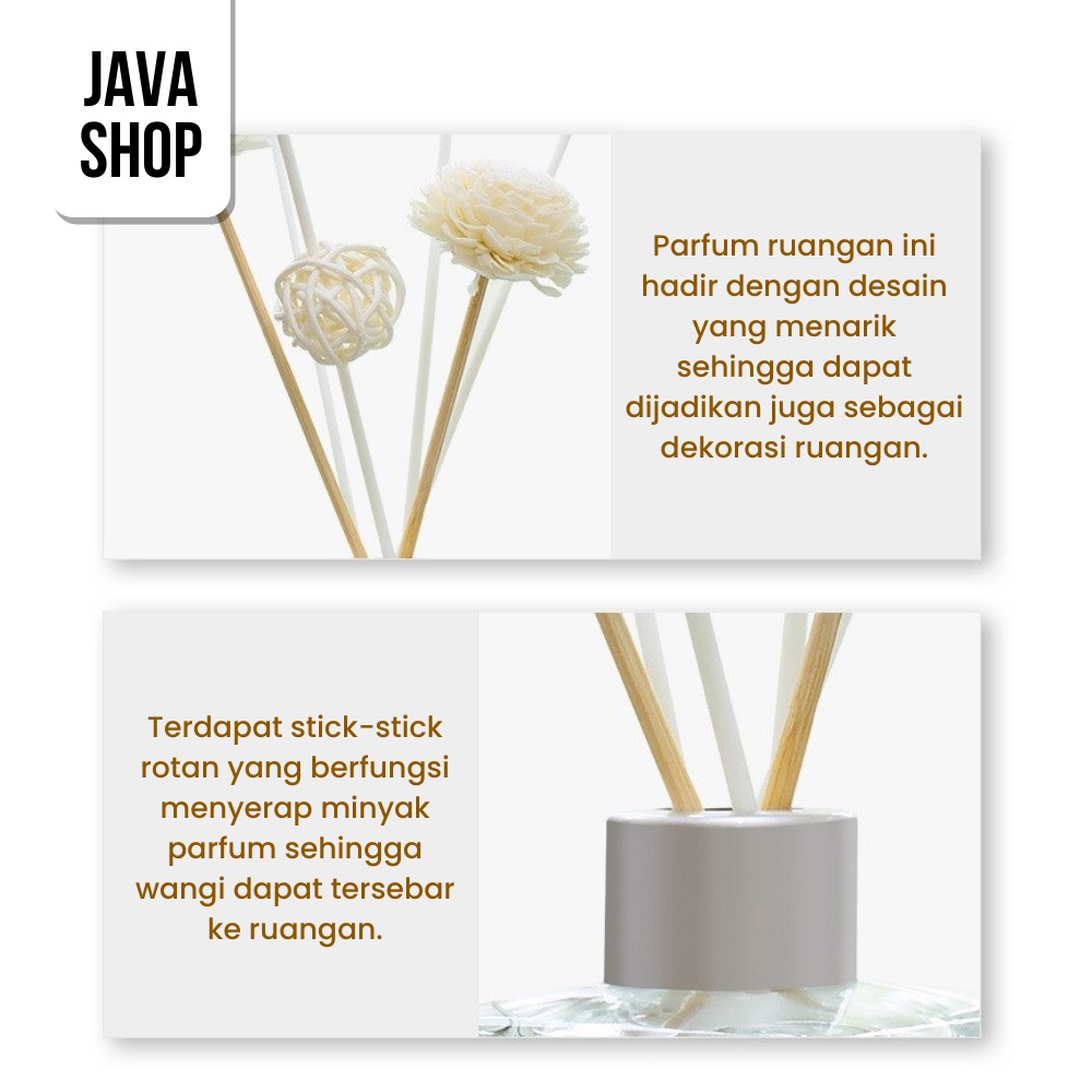 JAVASHOP Parfum Pengharum Ruangan Aromaterapi Stik Rotan Aroma Diffuser