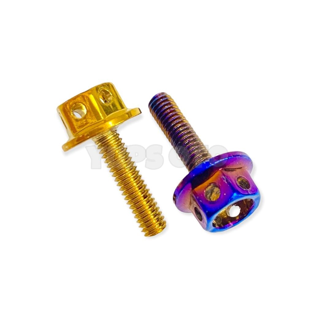 BAUT PROBOLT TUTUP MINYAK REM MASTER REM FLOWER GOLD DAN BIRU BAUT PROBOL TUTUP MINYAK REM HARGA PERBIJI UNIVERSAL SEMUA MOTOR BAUT TUTUP MINYAK REM UKURAN M4X15