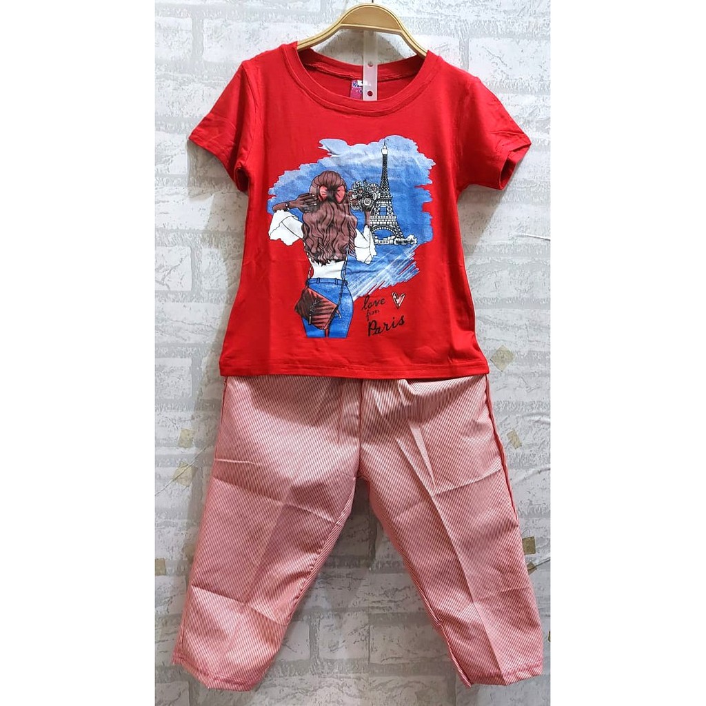 setelan anak cewek pink / baju stelan anak cewek / setelan anak cewek / stelan anak usia 1-6 thn