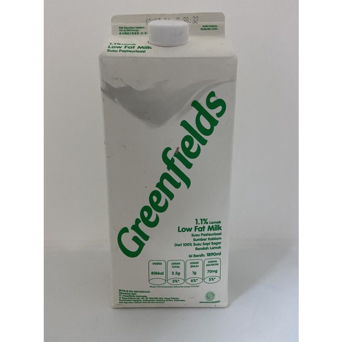 

[COD] GREENFIELDS LOW FAT FRESH MILK 1.89 LT [COD]