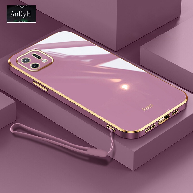 Andyh Soft case Hp Dengan Tali Untuk OPPO A16K / A16E