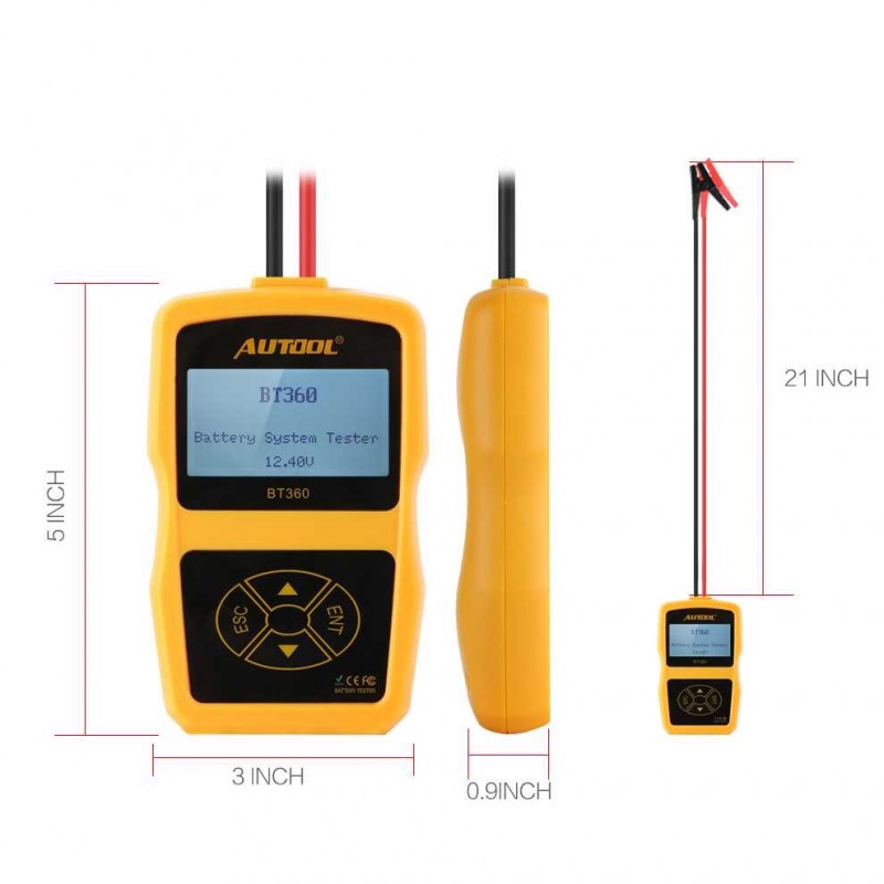 Tester Voltase CCA Baterai Aki Accu Mobil Motor LCD 12V 2000CCA