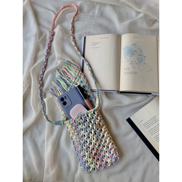 RAINBOW BAG MACRAME // TAS SLING BAG MACRAME