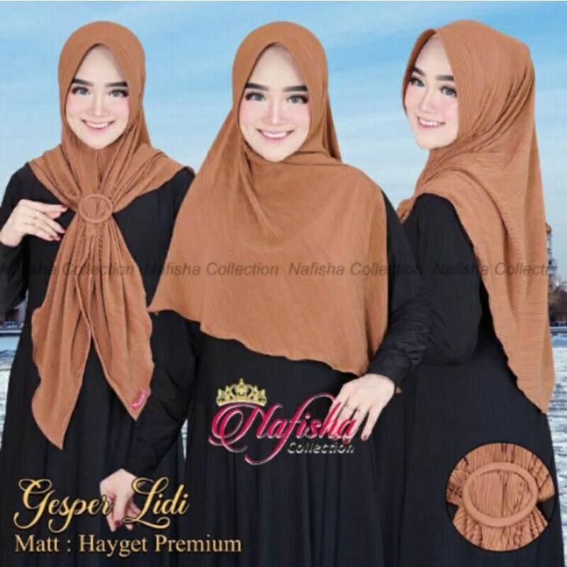 [COD] HIJAB INSTAN GESPER LIDI//FREE RING BULAT ORI